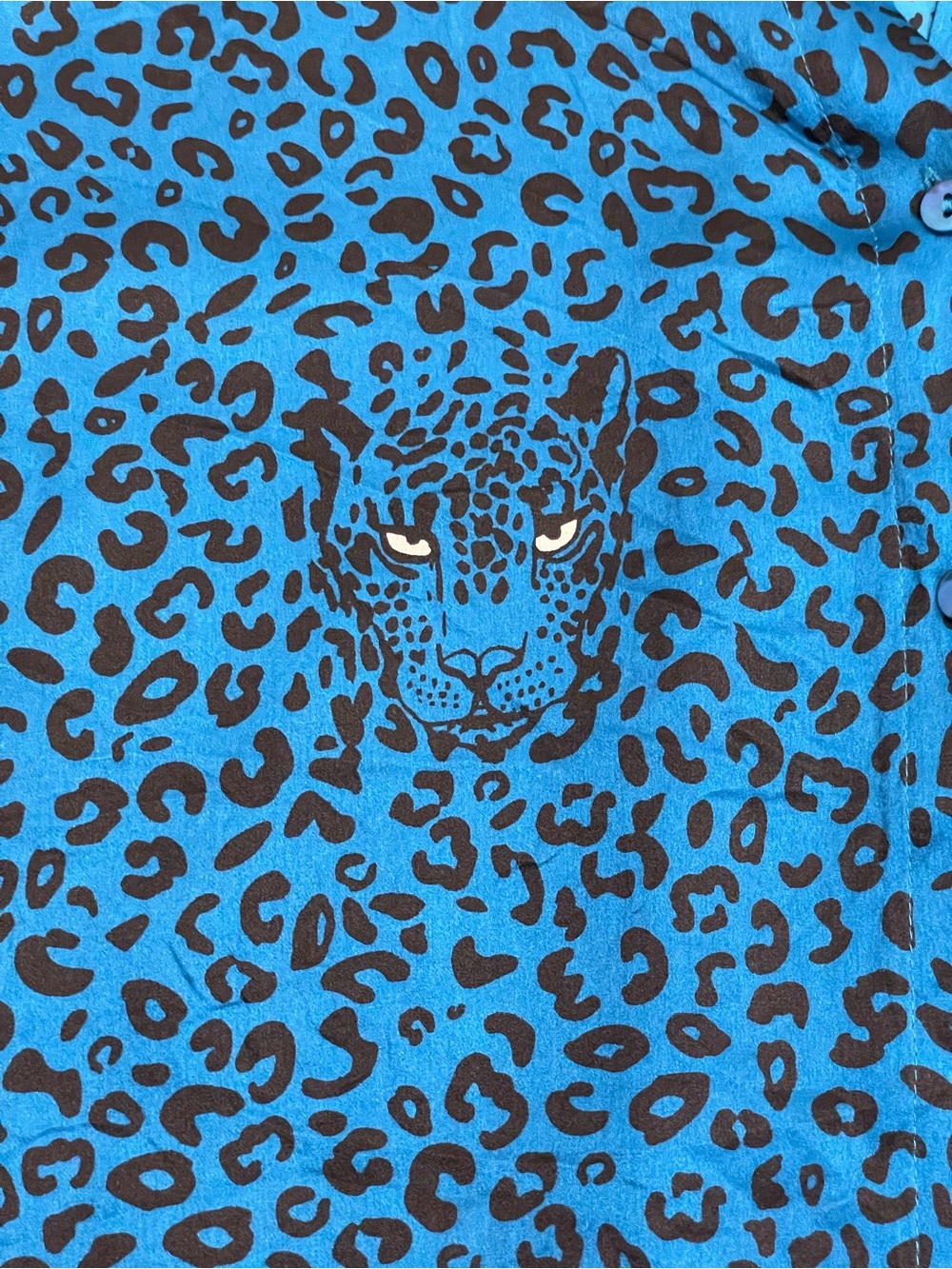 L’Agence 100% Silk Tyler Blue Leopard Print Button Front Blouse - Picture 8 of 11